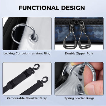 Storage pockets for hooks, sinkers, swivels, and small accessories