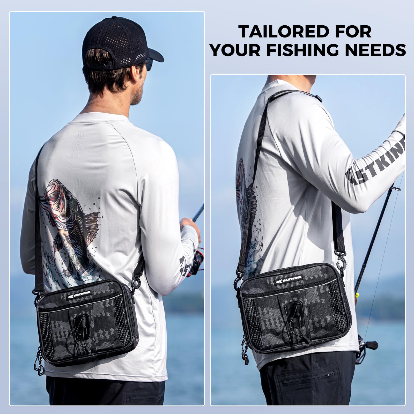 Designed to pair with KastKing BaitSpace backpacks and sling bags