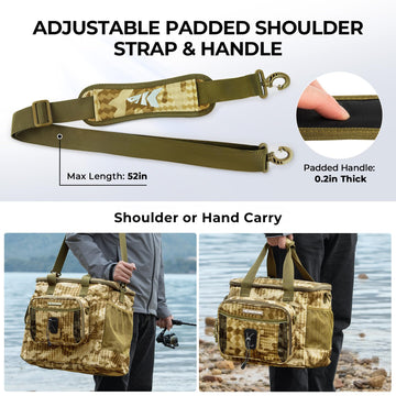 KastKing BaitSpace double-zipper-access design enables fast gear retrieval.