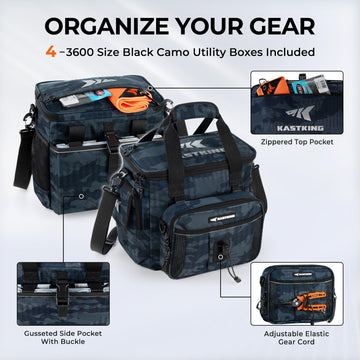 KastKing BaitSpace interior pockets keep tools and lures neatly within reach