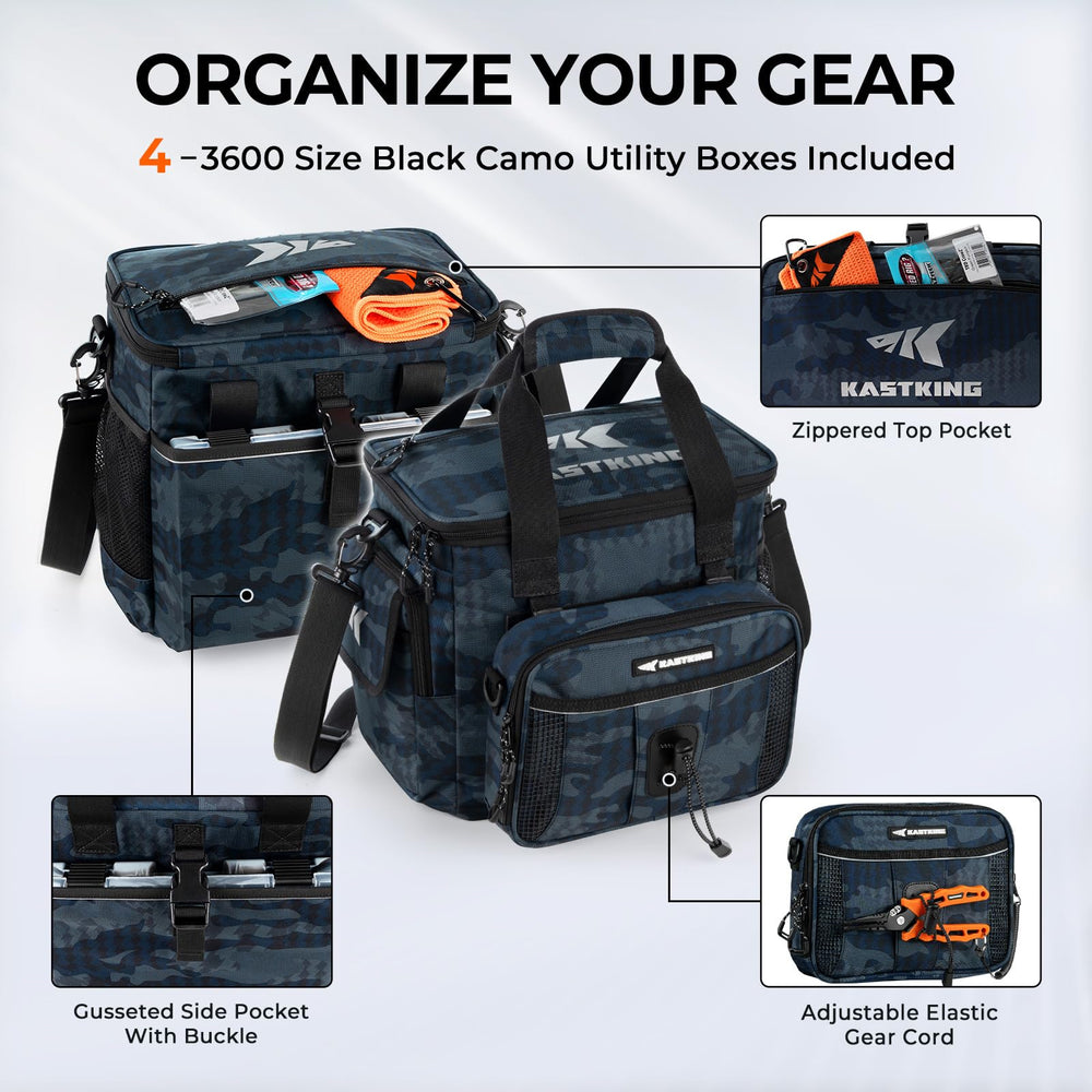 KastKing BaitSpace interior pockets keep tools and lures neatly within reach