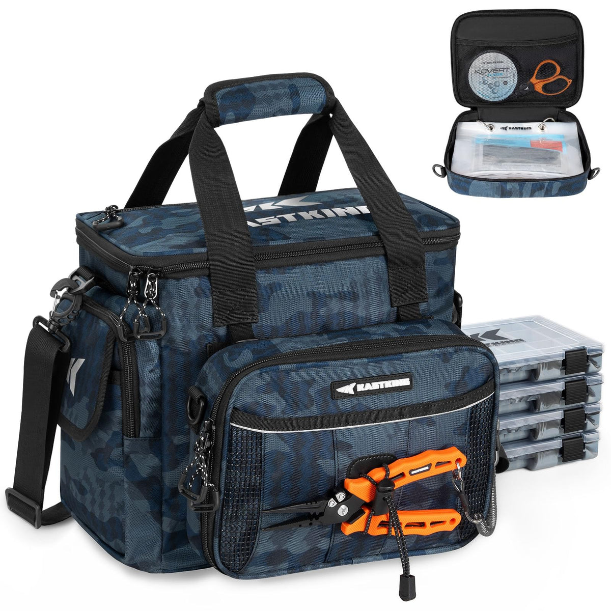 KastKing BaitSpace main compartment ready for organized tackle storage on the water