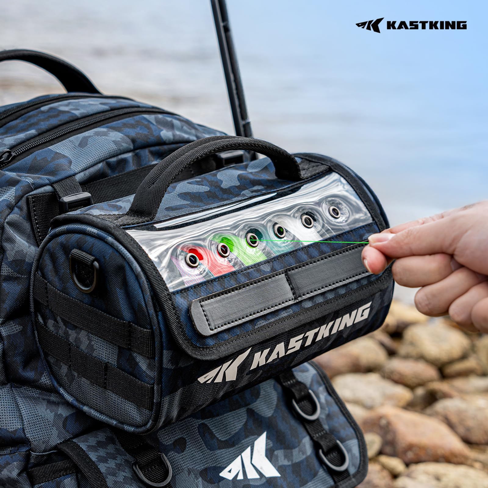 KastKing BaitSpace clips with other BaitSpace bags for modular setup.