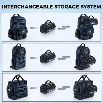KastKing BaitSpace divider removal converts to a compact tackle bag.