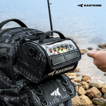 KastKing BaitSpace clear window lets you check lines before casting quickly.