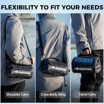 KastKing BaitSpace carry handle and strap provide easy transport.