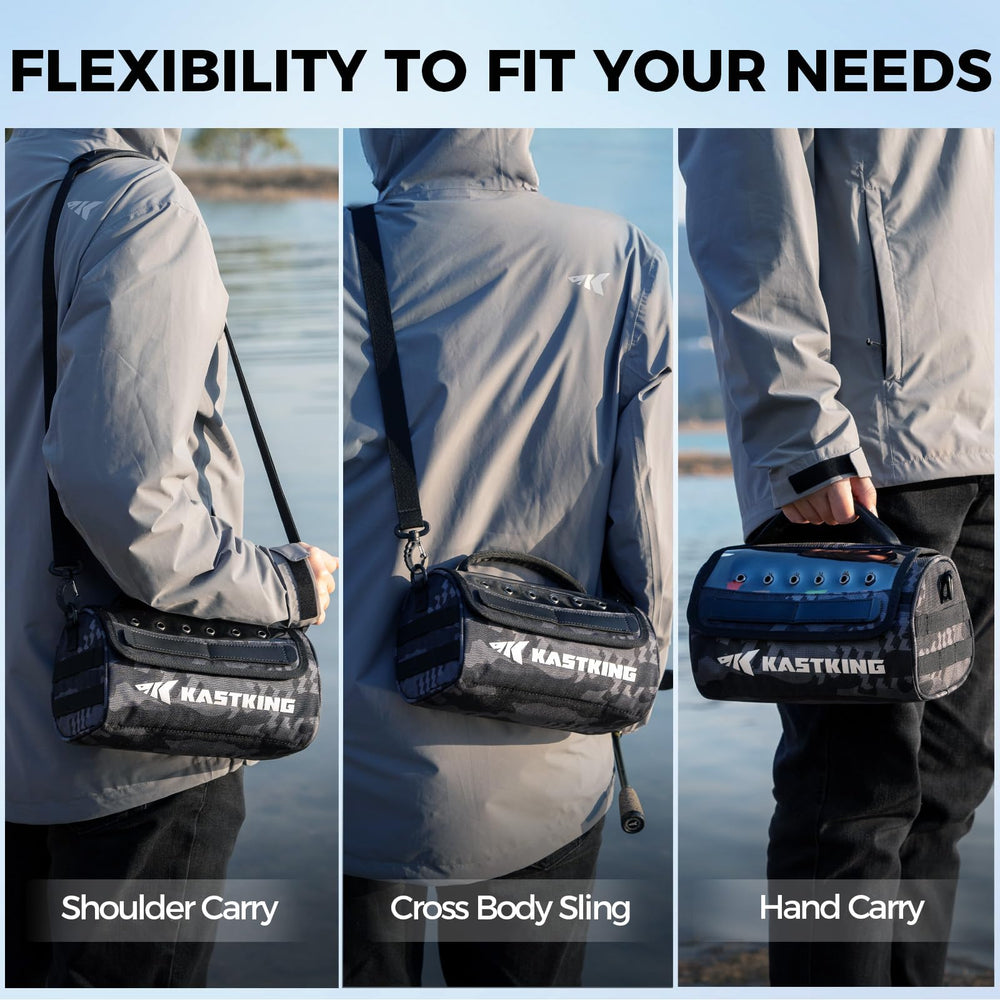 KastKing BaitSpace carry handle and strap provide easy transport.