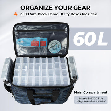 KastKing BaitSpace removable bait binder with six sleeves.