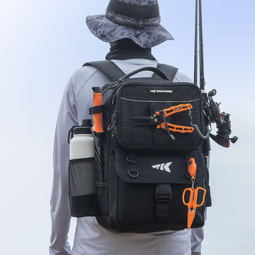 KastKing BaitSpace removable-bait-binder highlights quick bait access with six clear sleeves.