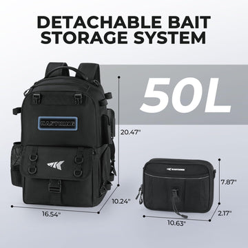 KastKing BaitSpace rod holders demonstrate secure two-rod setup for easy casting.