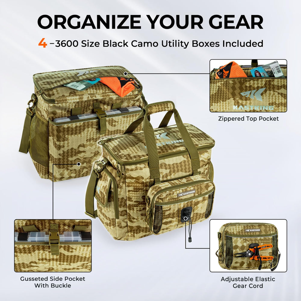 KastKing BaitSpace padded handle and adjustable strap enable comfortable carry.