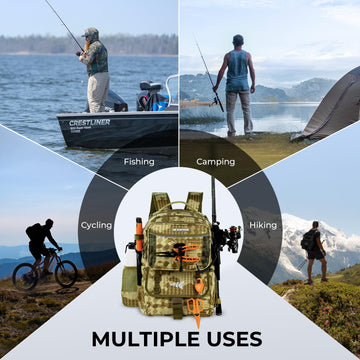KastKing BaitSpace side pockets and sunglasses pocket secure small items.