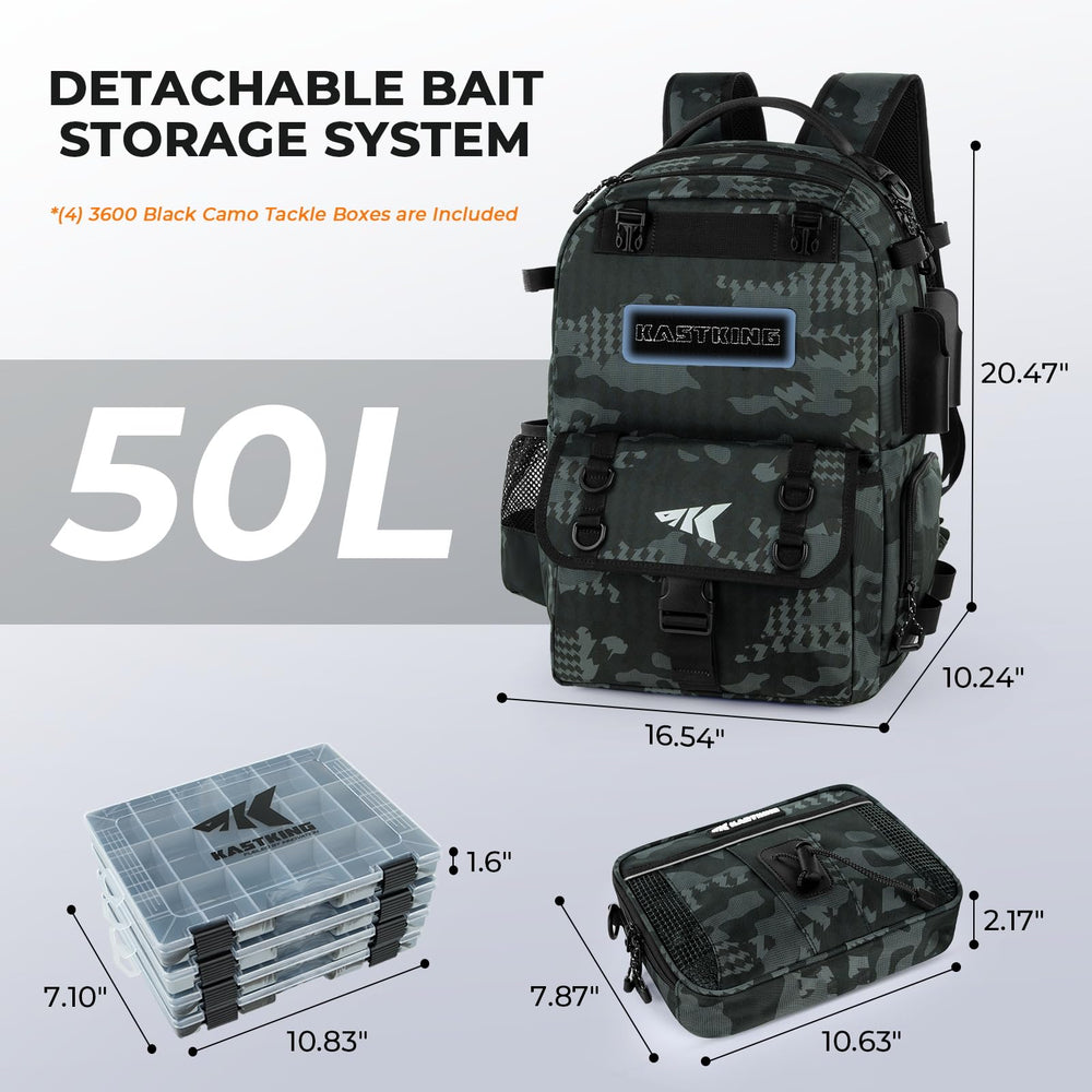 KastKing BaitSpace binder with six clear-view sleeves for quick bait identification