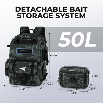 KastKing BaitSpace binder removal demonstrates adaptable storage options for varying trips and needs.