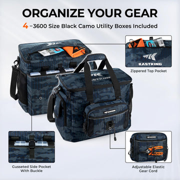 KastKing BaitSpace adjustable shoulder strap for comfortable carry.