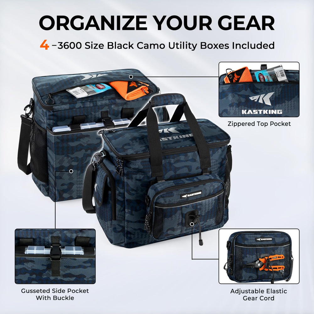 KastKing BaitSpace adjustable shoulder strap for comfortable carry.
