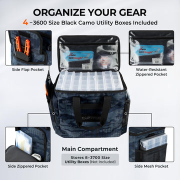 KastKing BaitSpace four 3600 boxes included for immediate setup.