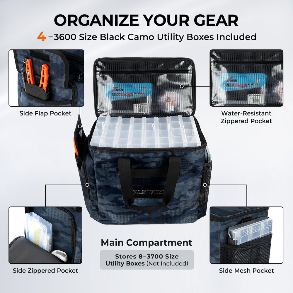 KastKing BaitSpace four 3600 boxes included for immediate setup.