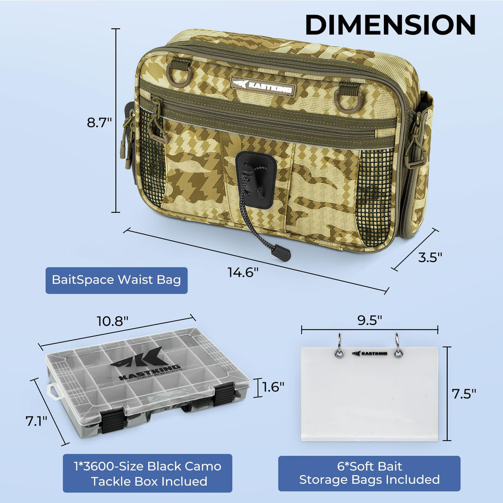 Waist bag worn for on-the-go fishing use