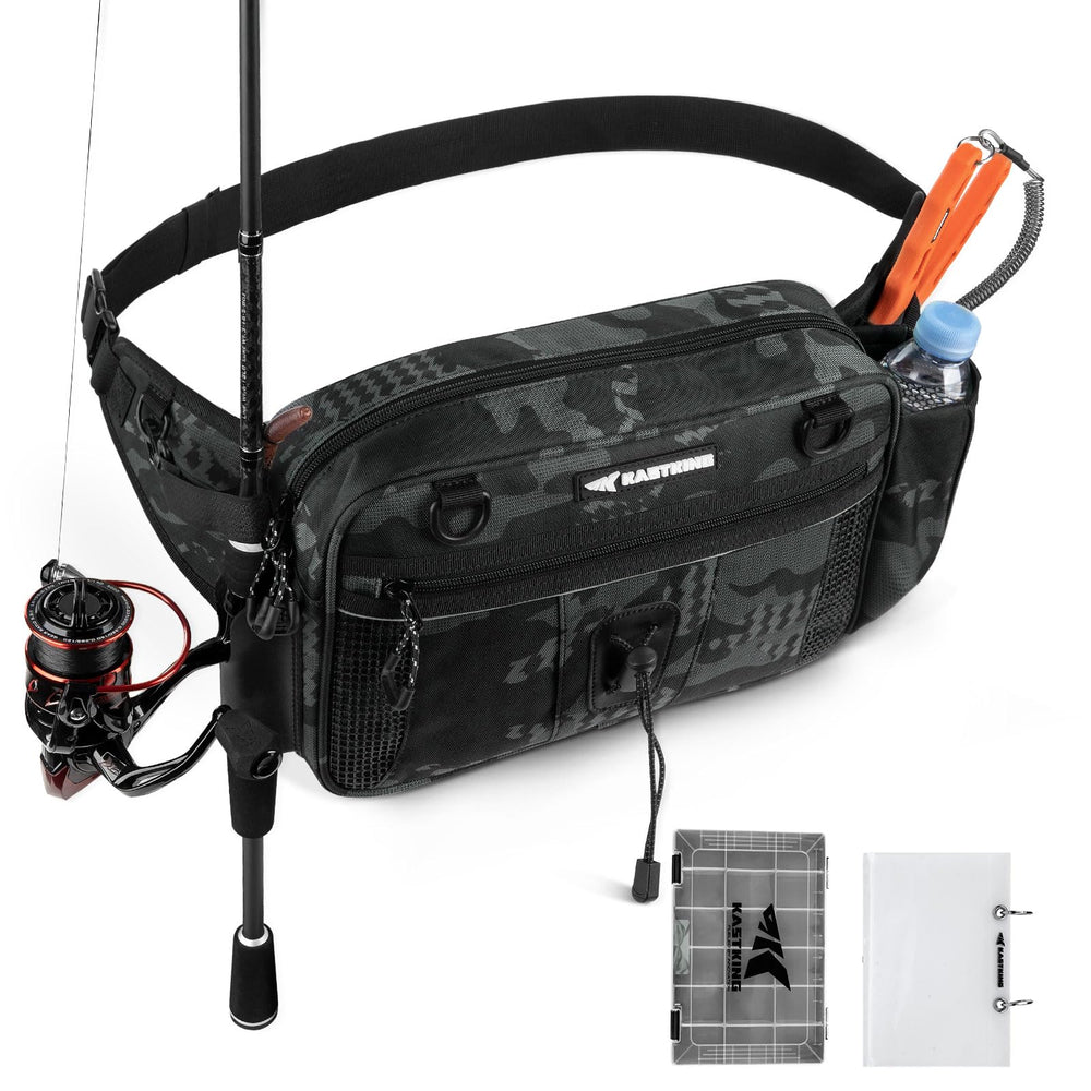 KastKing BaitSpace waist bag front view for all-weather tackle organization.