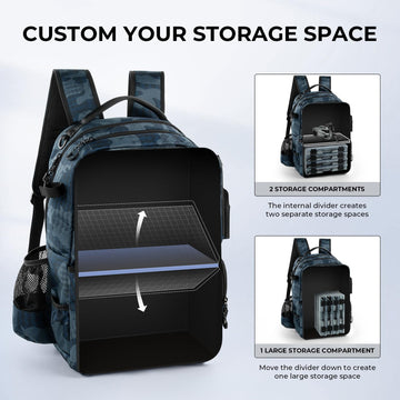 KastKing BaitSpace rugged fabric with hydrophobic coating resists rain.