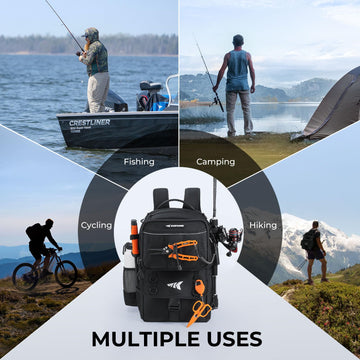KastKing BaitSpace water-resistant nylon guards gear in wet conditions.