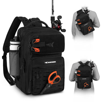 KastKing BlowBak tactical sling bag front view, compact field storage for quick access.