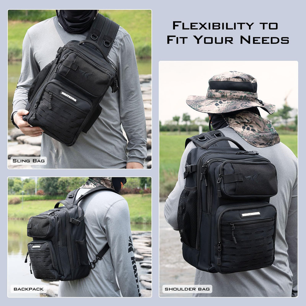 KastKing BlowBak adjustable shoulder strap illustrating all-day comfort features.