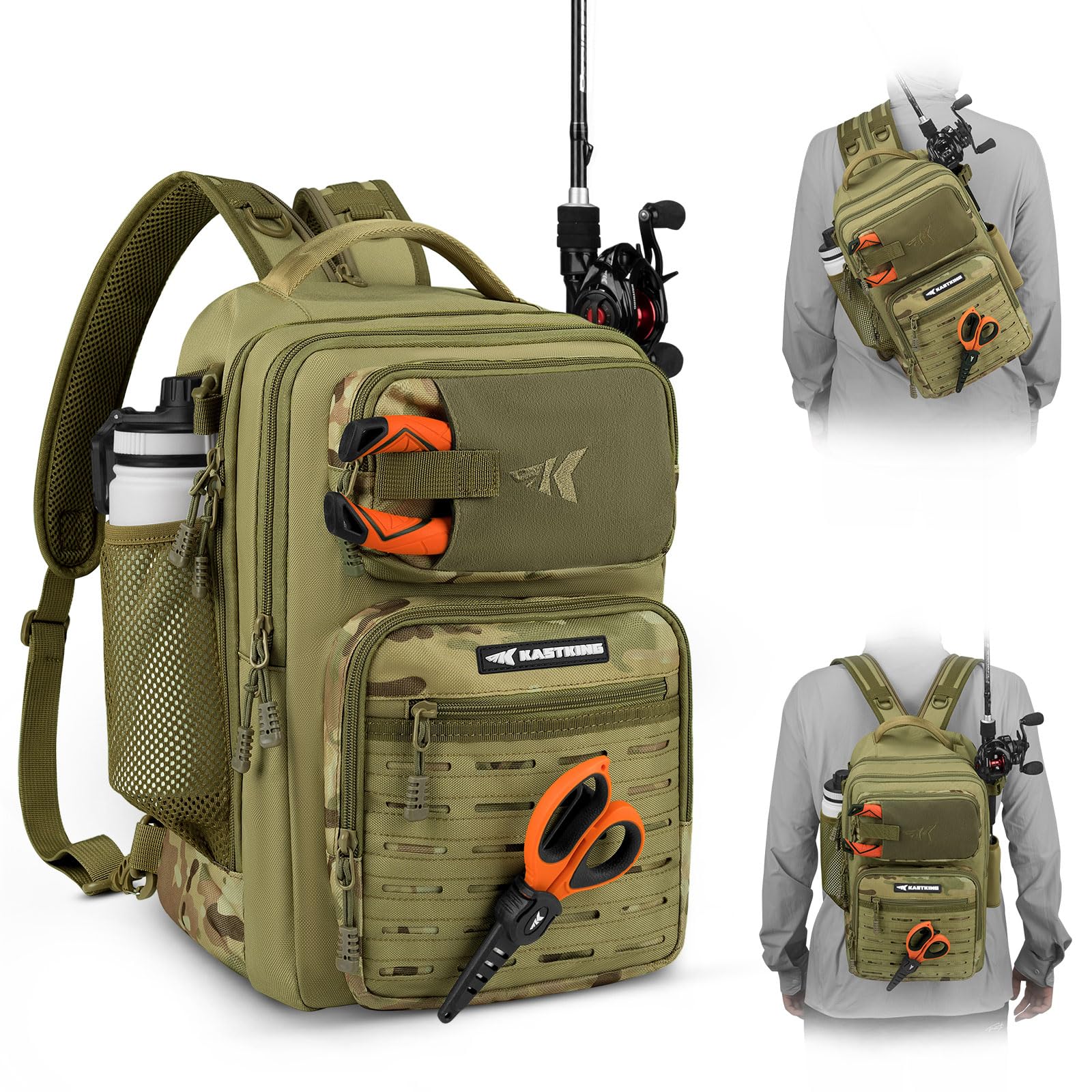 KastKing BlowBak tactical sling bag full view highlighting compact, versatile fishing backpack for remote locations