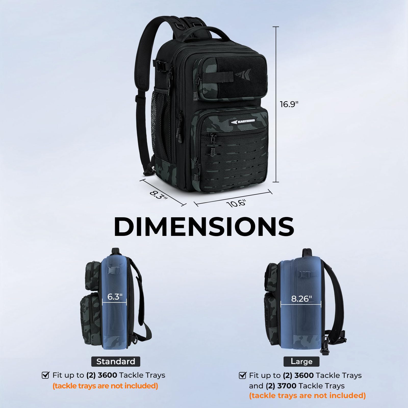 KastKing BlowBak side view displaying ergonomic carry for hikes to remote fishing spots.