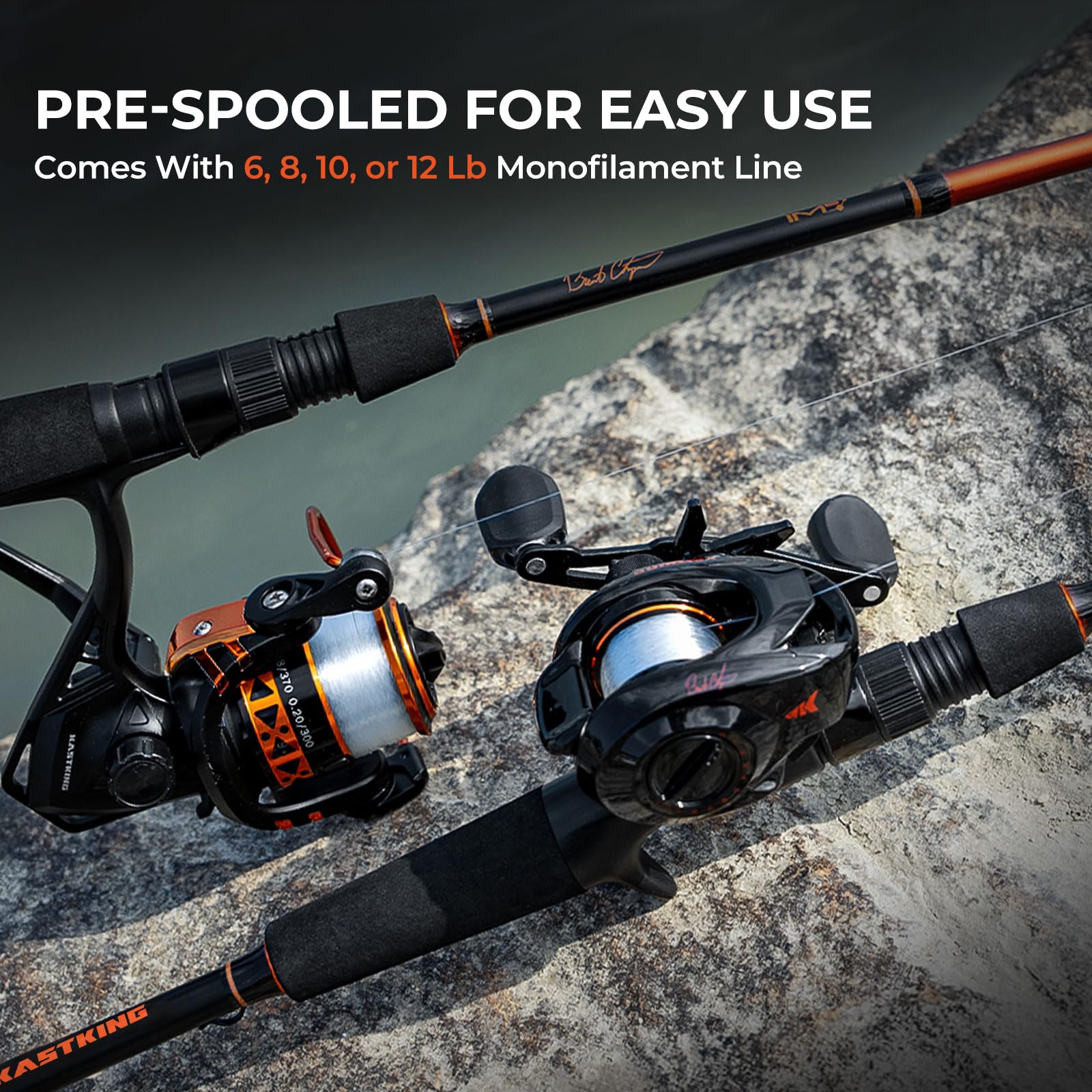 Pre-spooled line on Brent Chapman reel for quick fishing