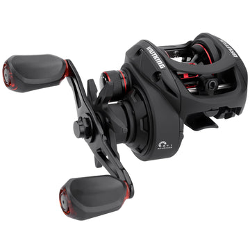 KastKing Brutus reel frame shows rigid graphite construction for durable performance.