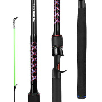 KastKing Brutus casting rod 6'6in in action for rugged big-fish casting