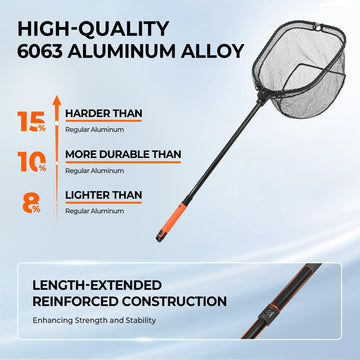 75-inch extendable handle on KastKing Brutus net