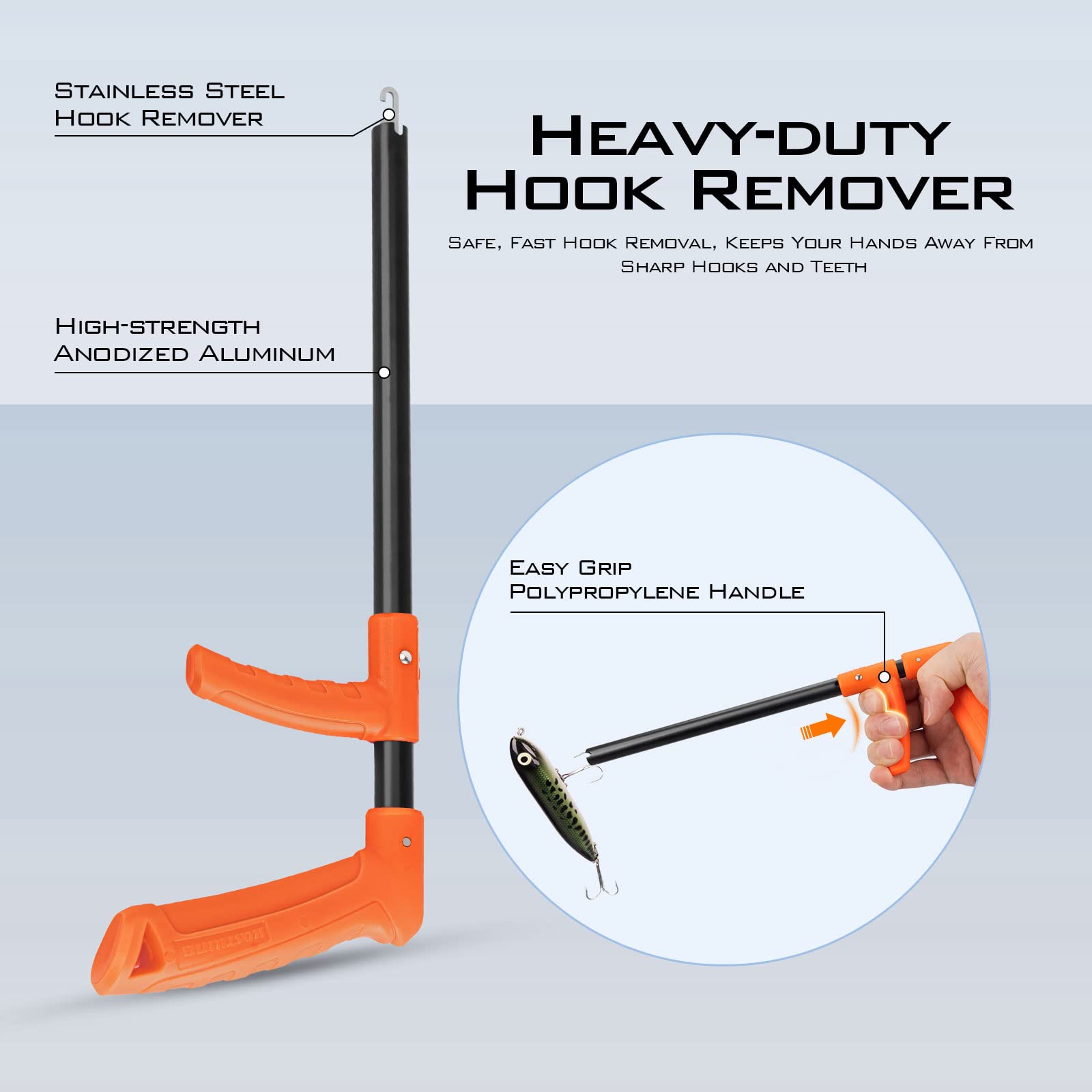 KastKing Brutus hook remover made of anodized aluminum for safe extraction