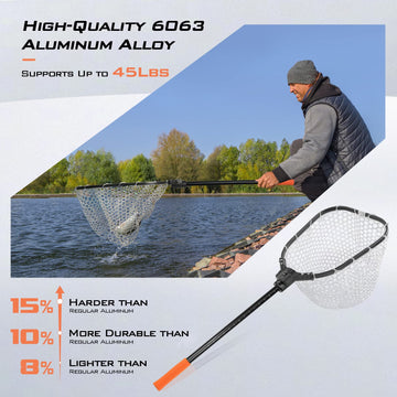 KastKing Brutus net folded for compact storage in a tackle box or boat.