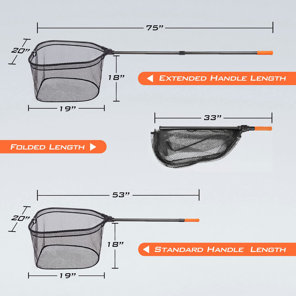 KastKing Brutus orange EVA handle improves visibility and grip