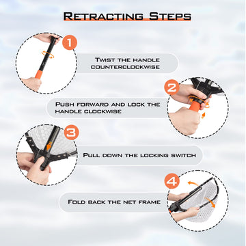 KastKing Brutus orange EVA handle improves grip in wet or cold conditions.