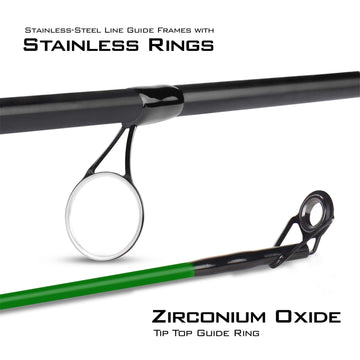 KastKing Brutus rod features graphite reel seat for secure gear under pressure