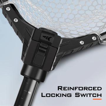 KastKing Brutus silicone-clear net minimizes snagging and supports smooth catch-and-release.