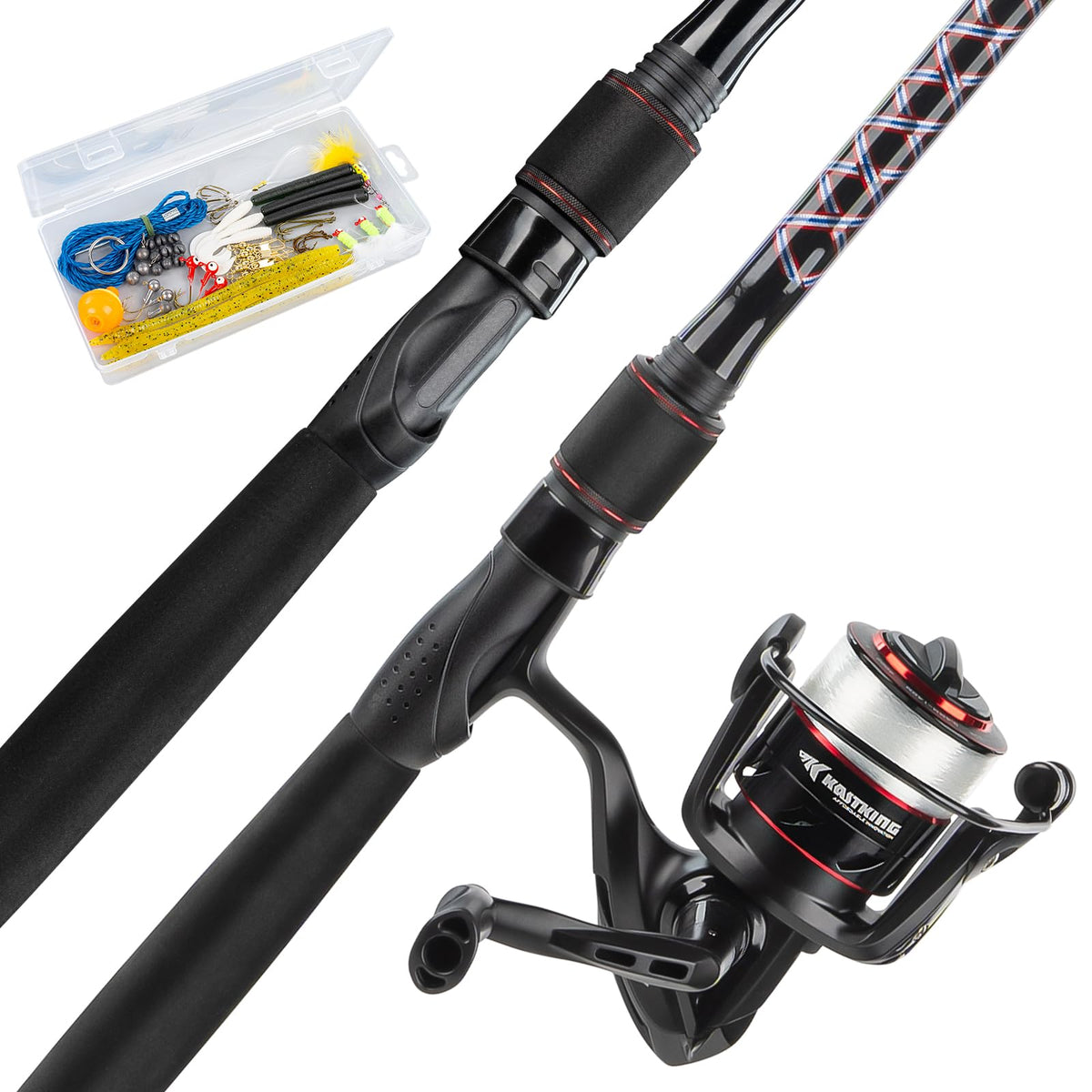 KastKing Brutus spinning reel assembly shows ready-to-fish setup for quick start