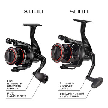 KastKing Brutus Spinning Reel lightweight-graphite-frame supports all-day comfort.