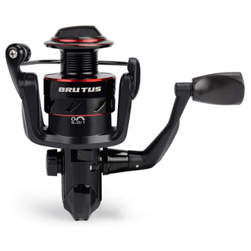 KastKing Brutus reel rotor and spool area showing robust construction for long casts