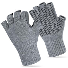 KastKing Bully Wooly fingerless glove demonstrates dexterity for knot-tying and rigging