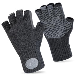 KastKing Bully Wooly fingerless gloves provide precise knot-tying and tactile control in cold conditions.