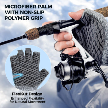 KastKing Bully Wooly fingerless gloves ideal for ice fishing and outdoor tasks in cold conditions.