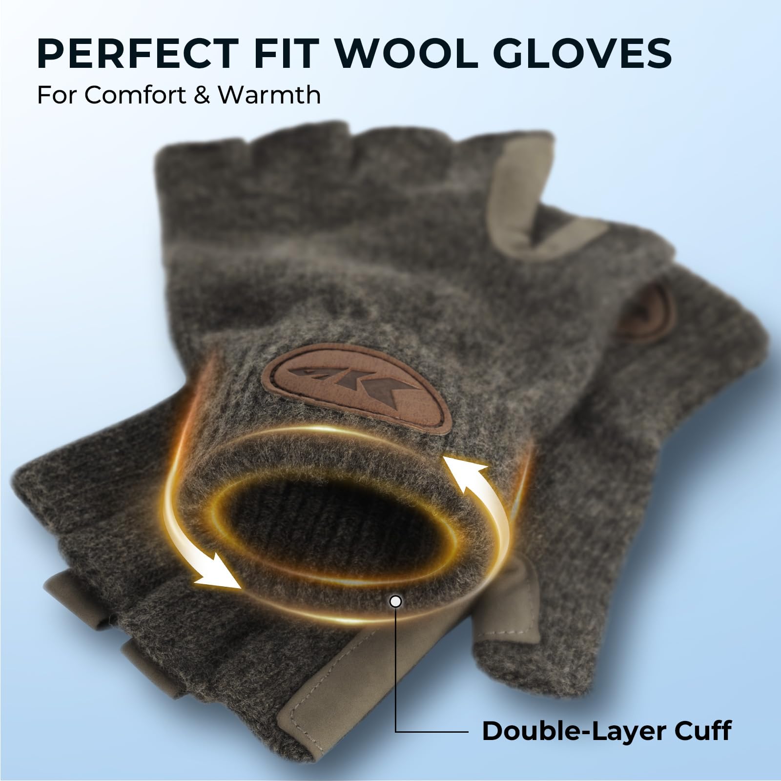KastKing Bully Wooly fingerless gloves warmth in wet conditions demonstrates steady insulation.