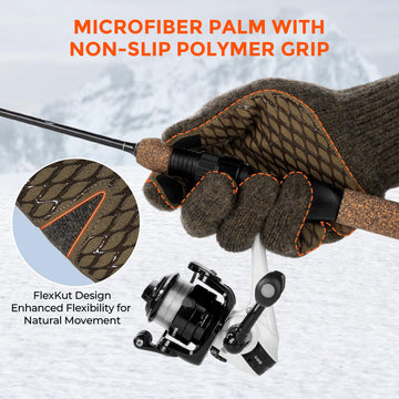 Close-up of reinforced non-slip microfiber palm grip