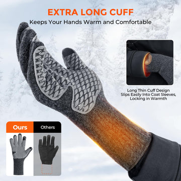 KastKing Bully Wooly full finger gloves flexible stretch for natural hand movement