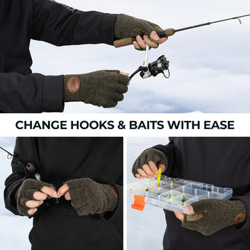 KastKing Bully Wooly gloves highlight warmth that stays effective even when wet.